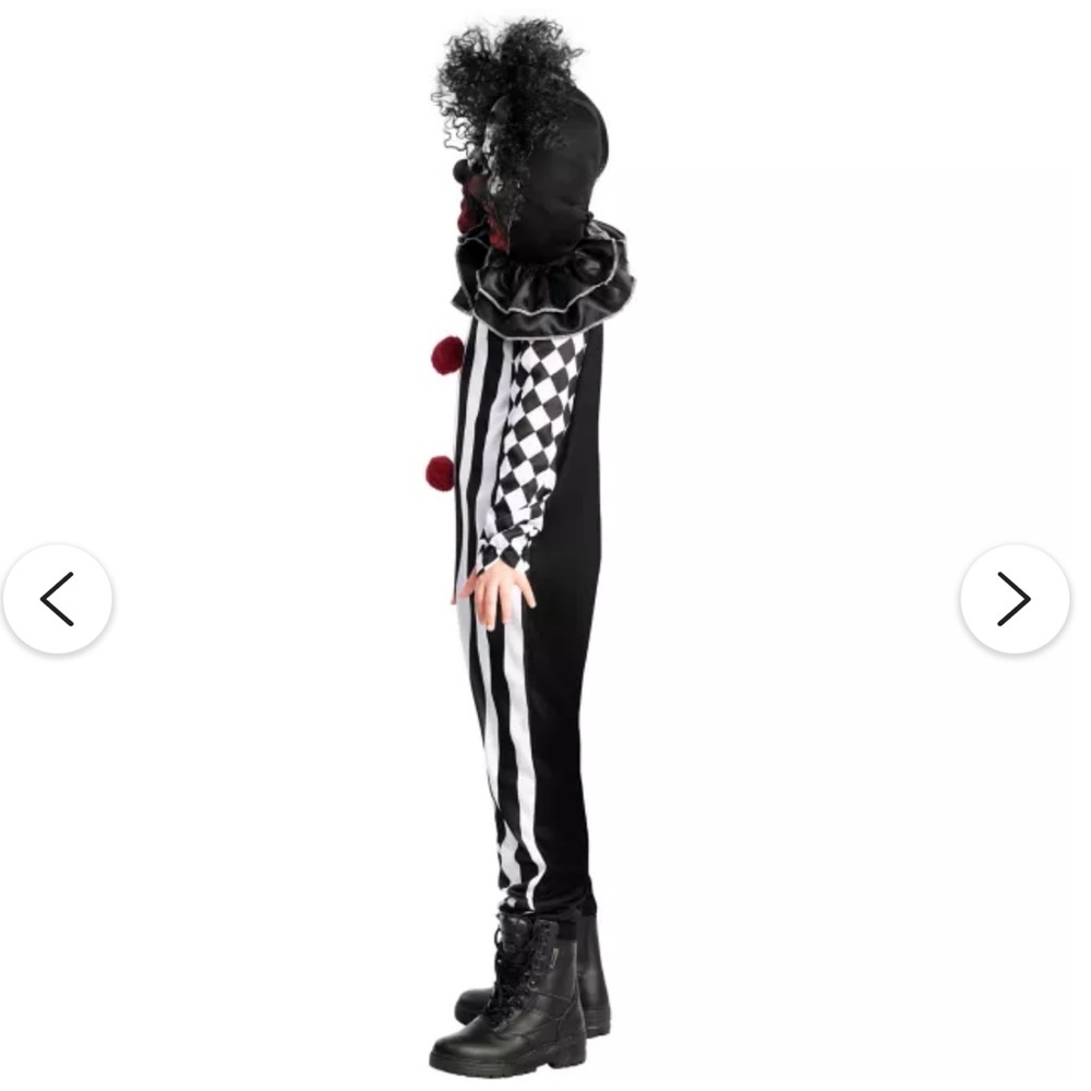 Spirit Two-Headed Clown Costume Kids size Large 10-12 - Picture 7 of 13